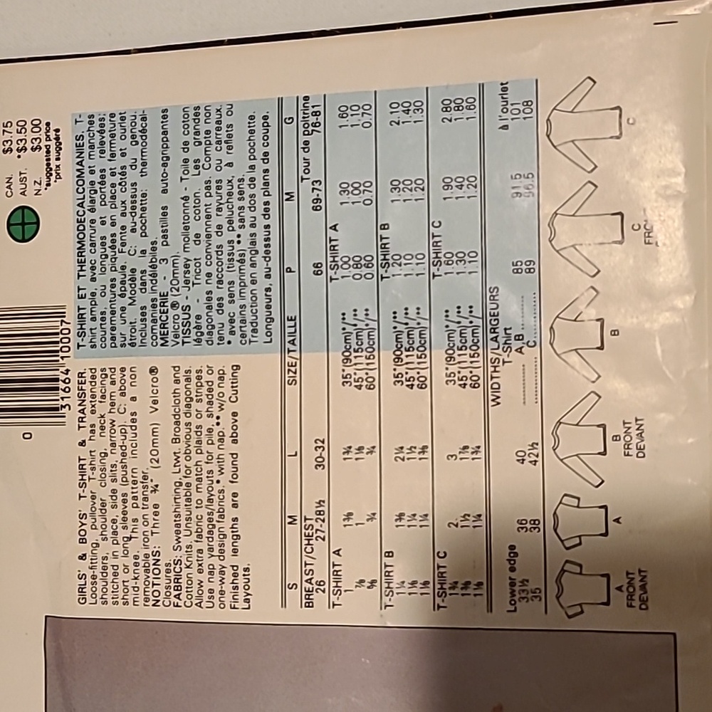 Ghostbusters Butterick Sewing Pattern 996 Uncut, Vintage Youth - Picture 3 of 8